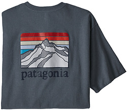 more on Patagonia Men's Line Logo Ridge Pocket Responsible Tee Plume Grey