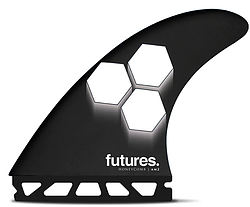 more on Futures AM2 Honeycomb Large Tri Fin Fin Set Black and White