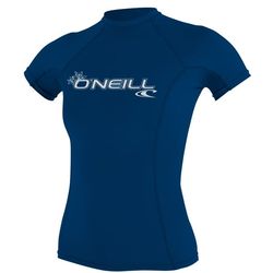 more on Oneill 6oz Basic Skins SS Ladies Crew Rash Vest Deep Sea