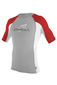 more on Oneill Youth Skins SS Crew Rash Vest Flint White Red