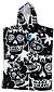 Photo of Creatures Youth Beach Poncho Towel Black White 