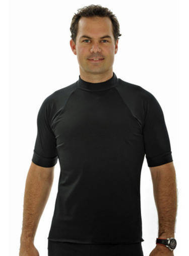 Mens Short Sleeve Rash Shirt  - Black - Image 1