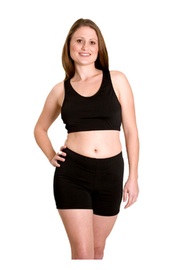 Crop Top Black Chlorine Resist