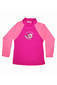 Photo of Girls Long sleeve rash shirt - Pink with Light Pink Sleeves 