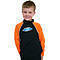 Photo of Boys Long sleeve rash shirt - Black with Orange Sleeves 