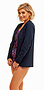 Photo of Zip Long Sleeve Rash  - Navy Chlorine Resist 50+ 2XL - 4XL 