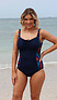Photo of One Piece with Gathering Chlorine Resist Navy Miami 